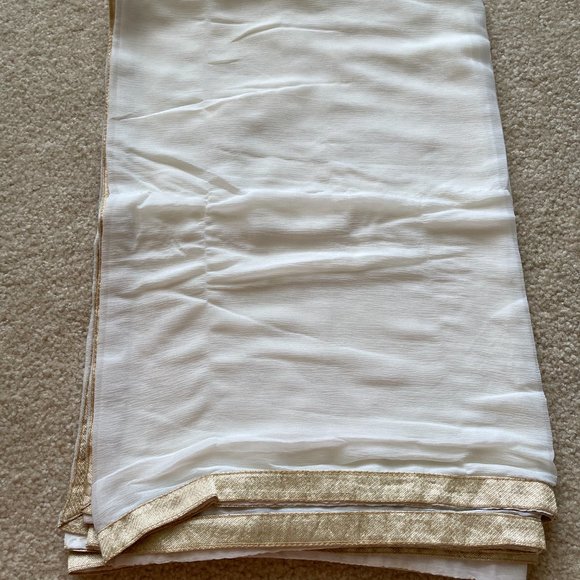 [NEW] Indian Pakistani Anarkali Gown Salwar Ethnic Suit Gold and Coral XS - Picture 10 of 11